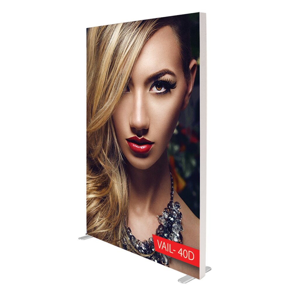 VAIL 40D Fabric Frame Non-Backlit with Free Standing — Double Sided Graphic Only